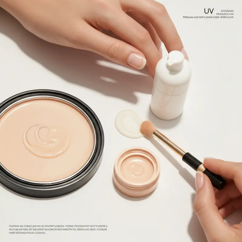 תקריב של יד אישה מורחת טופ קוט אפקט ג