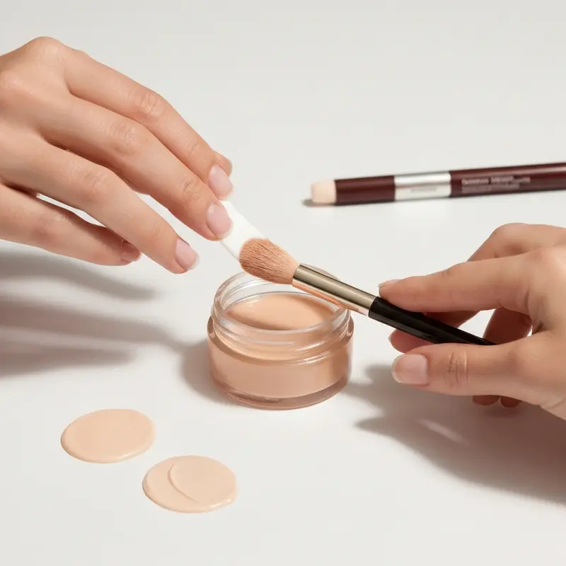 תקריב של יד אישה מניחה קרם ידיים על ציפורניים שבירות ופגועות.