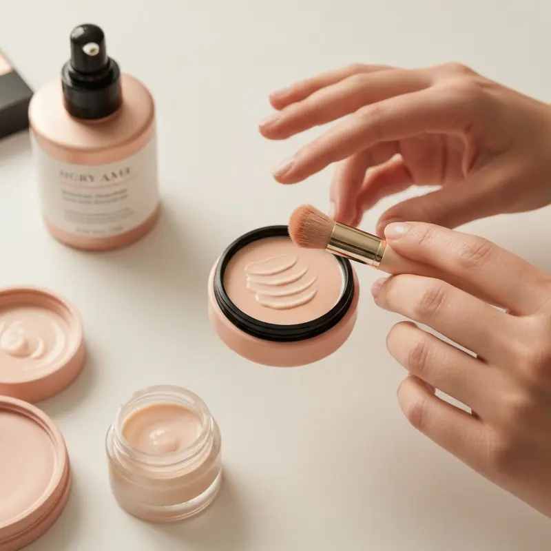 תקריב של יד אלגנטית מורחת בעדינות סרום לפנים על עור זוהר ובריא, כחלק מטקס טיפוח המעצים את הביטחון.