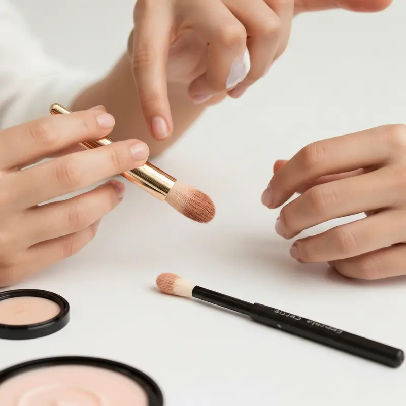 תקריב של יד מורחת קרם לחות עדין על עור פנים נקי, המדגיש את חשיבות הטיפוח העדין לאחר מחלה.