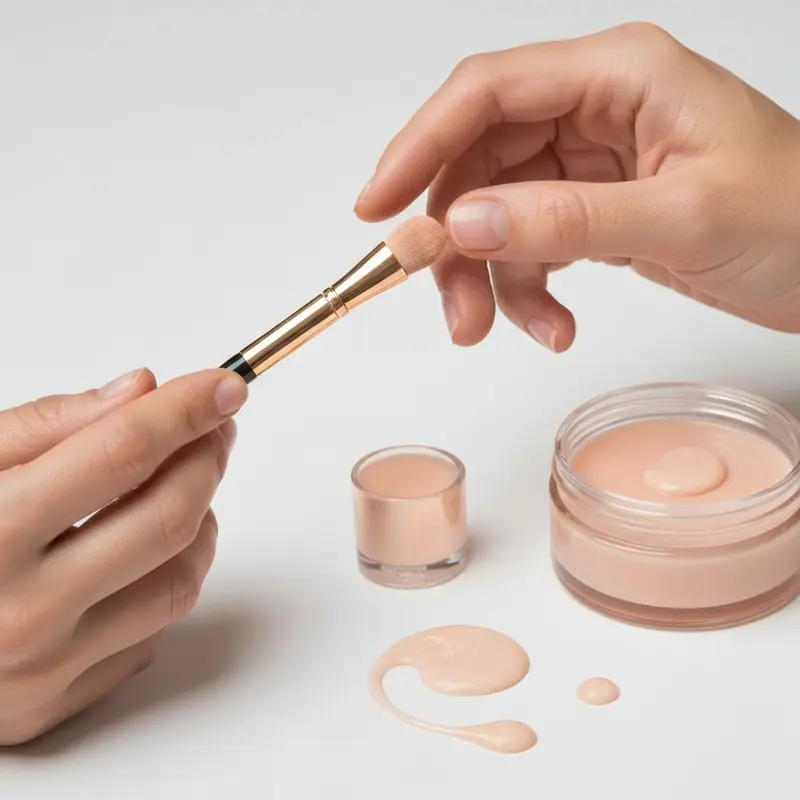 תקריב של יד עדינה מורחת קרם לחות מרגיע וללא ריח על לחי של אישה, מדגיש את מרקם הקרם ואת עדינות המריחה על עור רגיש.