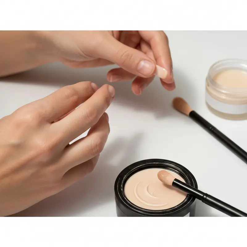 תקריב של ידיים המורחות קרם תלתלים על שיער גלי רטוב, כדי להדגיש הגדרה ולחות.