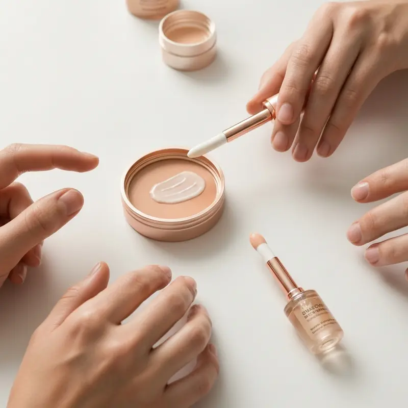 תקריב של ירקות ופירות עשירים בוויטמינים ומינרלים חיוניים לציפורניים בריאות וזוהרות