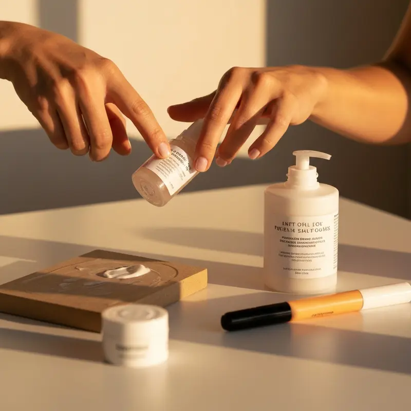 תקריב של מרקם קרם לחות קליל המיועד לעור מעורב.