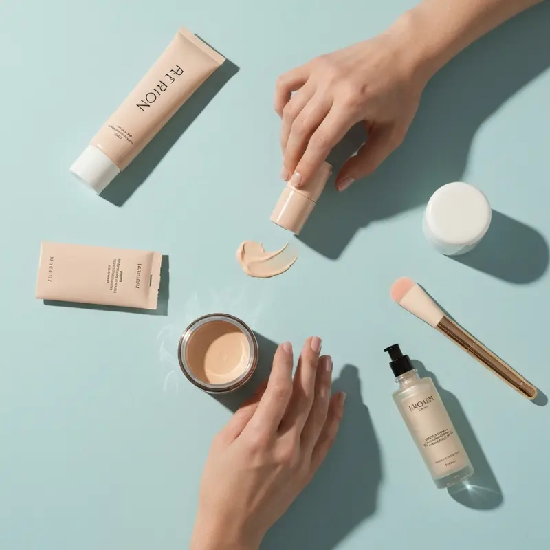 תקריב של עור פנים המדגים מרקם חלק לאחר טיפול בנקבוביות