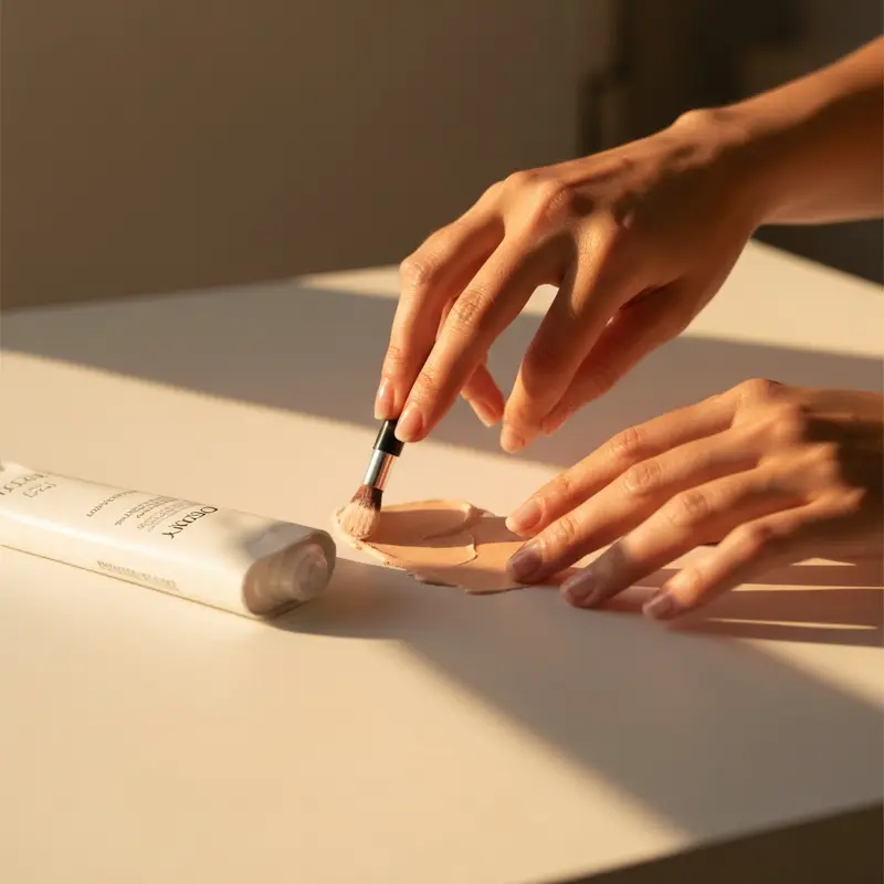 תקריב של עור פנים נקי עם הדגשת נקבוביות מטופלות, ללא נקודות שחורות.