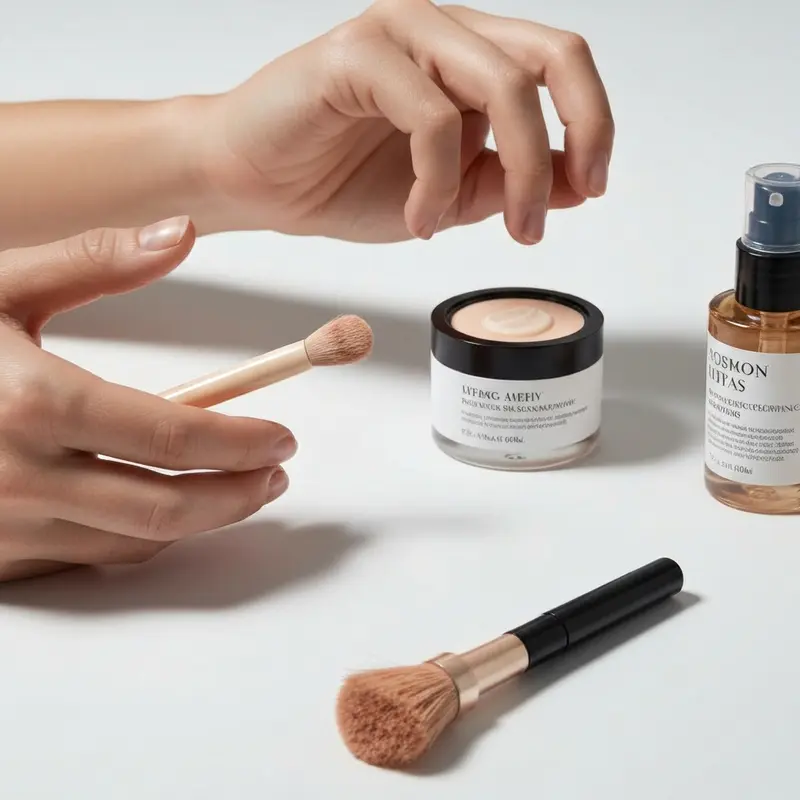 תקריב של קרם גוף עשיר המכיל רכיבים לטיפול בעור ברווז נמרח בעדינות על הזרוע