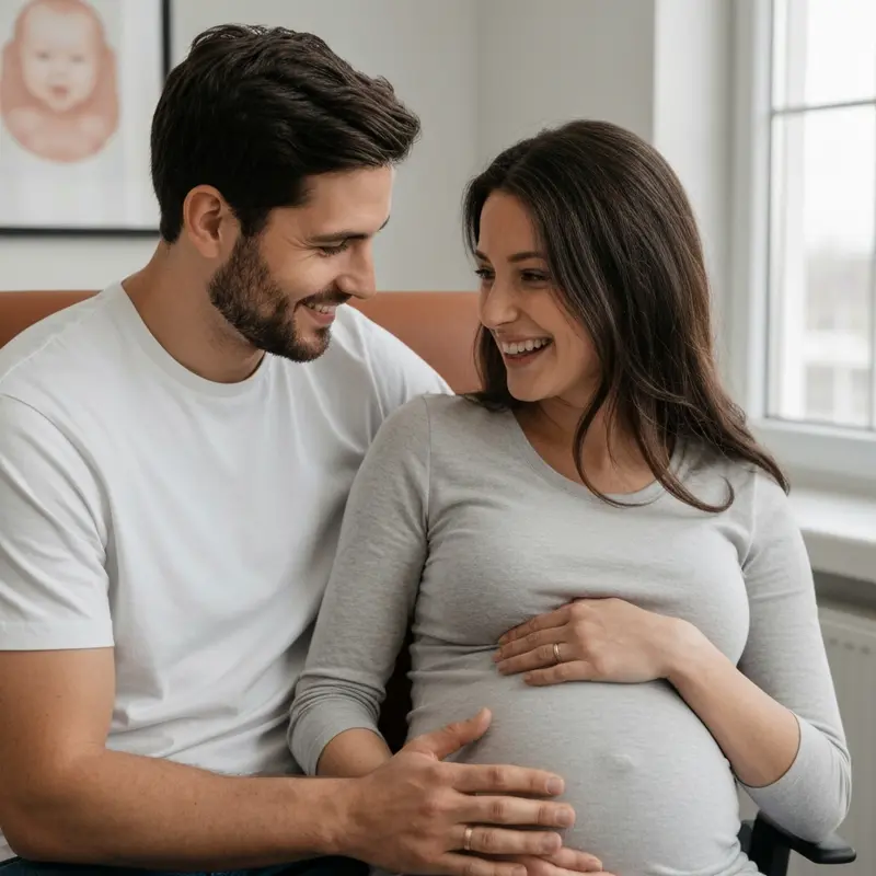 מברשת פודרה גדולה ופלאפית עם אבקה באוויר על רקע נקי