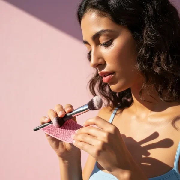 איך לנקות מברשות איפור יוקרתיות על משטח סיליקון