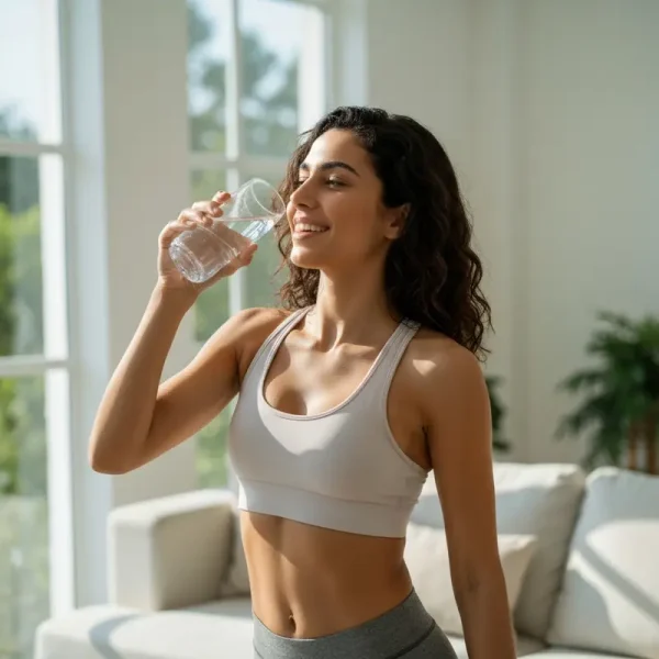 אישה ישראלית צעירה מלאת אנרגיה גבוהה בבוקר