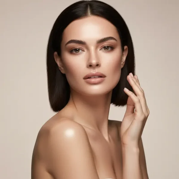 אישה מטופחת בוחנת את ציפורניה, מדגישה זיהוי בעיות ציפורניים פתרונות