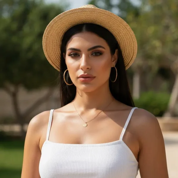 אישה צעירה ישראלית עם איפור טרנדים באיפור 2026 טבעי וזוהר.